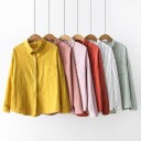 Chemise à rayures pour femmes à manches longues 2