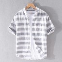 Chemise à rayures pour homme F572 4