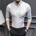 Chemise à rayures pour homme F595 2