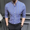 Chemise à rayures pour homme F595 4