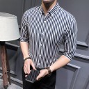 Chemise à rayures pour homme F595 1