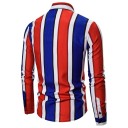 Chemise à rayures pour homme F748 1