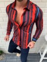 Chemise à rayures pour homme F771 3