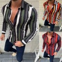 Chemise à rayures pour homme F771 1