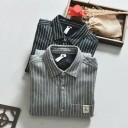 Chemise à rayures pour homme F789 1