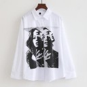 Chemise blanche pour femme avec imprimé Daira 4