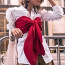 Chemise blanche pour femmes avec volants A2848 5