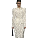 Chemise en dentelle élégante pour femmes avec col Blouse unie avec fermeture à boutons Top stylé en polyester léger pour le travail et les loisirs 5