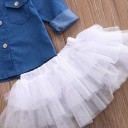 Chemise et jupe pour fille L1551 5