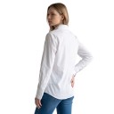 Chemise femme à manches longues avec un devant asymétrique enroulé, col doublé, fronces à la taille et ourlet oblique 7