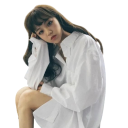 Chemise femme élégante oversize à manches longues Chemisier ample minimaliste pour une tenue de tous les jours Coupe confortable 3