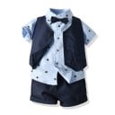 Chemise, gilet et shorts pour garçons L1695 2