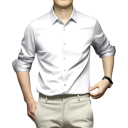 Chemise pour homme à col boutonné Unicolore en polyester et spandex Coupe élégante pour un usage quotidien 4