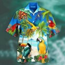 Chemise pour homme avec des perroquets 3