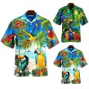 Chemise pour homme avec des perroquets 4