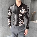 Chemise pour homme avec des roses F857 2