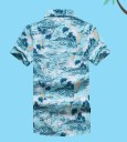 Chemise pour homme avec imprimé d'été - Bleu 2