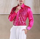 Chemise pour homme avec paillettes F761 8