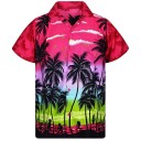 Chemise pour homme avec palmiers F553 10