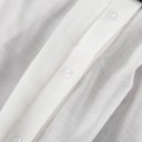 Chemise transparente élégante pour femme à manches longues Blouse unie en polyester avec des manches évasées et un col Top stylé à boutons 14