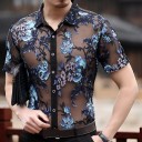 Chemise transparente pour homme F665 3