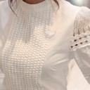 Chemisier blanc pour femme avec dentelle 1