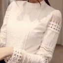 Chemisier blanc pour femme avec dentelle 2