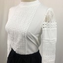 Chemisier blanc pour femme avec dentelle 4