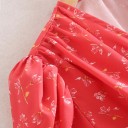 Chemisier rouge pour femme avec ceinture 2