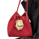 Chiave in peluche natalizio a forma di renna 8 x 9 cm Portachiavi e zaino Decorazione morbida Regalo di Natale e Capodanno 2