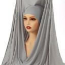 Chiffon hijab met magnetische sluiting lichte vloeiende sjaal voor het bedekken van haar geschikt voor dagelijks gebruik door vrouwen 6