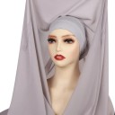 Chiffon hijab met magnetische sluiting lichte vloeiende sjaal voor het bedekken van haar geschikt voor dagelijks gebruik door vrouwen 4