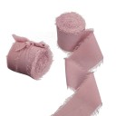 Chiffon lint gerafeld 4 cm x 5 m Trouwlint voor cadeaus Vintage decoraties Handgemaakt fijn stoffen lint Creatieve knutselwerkjes 29