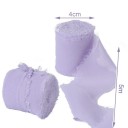 Chiffon lint gerafeld 4 cm x 5 m Trouwlint voor cadeaus Vintage decoraties Handgemaakt fijn stoffen lint Creatieve knutselwerkjes 12