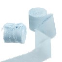 Chiffonband ausgefranst 4cm x 5m Hochzeitsband für Geschenke Vintage Dekorationen Handgefertigtes feines Stoffband Kreatives Basteln 15
