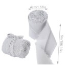 Chiffonbånd Flosset 4 cm x 5 m Bryllupsbånd til gaver Vintage dekorationer Håndlavet fint stofbånd Kreativt håndværk 23