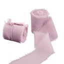 Chiffonbånd Flosset 4 cm x 5 m Bryllupsbånd til gaver Vintage dekorationer Håndlavet fint stofbånd Kreativt håndværk 6