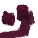 Chiffonbånd Flosset 4 cm x 5 m Bryllupsbånd til gaver Vintage dekorationer Håndlavet fint stofbånd Kreativt håndværk 14
