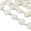 Chiffonband mit Blütenblättern 5 cm 60 Stk. Blumen Dekoratives Blumenband zum Nähen zur Verschönerung von Kleidung Hochzeitsdekoration 4