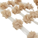 Chiffonband mit Blütenblättern 5 cm 60 Stk. Blumen Dekoratives Blumenband zum Nähen zur Verschönerung von Kleidung Hochzeitsdekoration Handmade 5