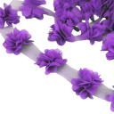 Chiffonband mit Blütenblättern 5 cm 60 Stk. Blumen Dekoratives Blumenband zum Nähen zur Verschönerung von Kleidung Hochzeitsdekoration Handmade 3