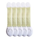 Child Safety Lock for Cabinets and Drawers 5 pcs Strap with Two Plastic Parts Protection Against Opening ABS Plastic Size 20 x 5 cm 1