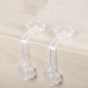Child Safety Lock for Drawers and Doors 5 pcs Transparent Plastic Round Handles on Both Ends 15 x 3.6 cm Discreet on Furniture 4