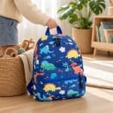 Children's Backpack 23 x 20 x 9 cm with Dinosaur and Palm Print, Two Zip Pockets, Carry Handle and 52 cm Shoulder Straps 5
