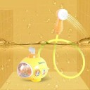 Children's Bath Submarine with Shower for Play During Bathing in Yellow or Blue with Suction Cup and Long Hose 2