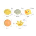 Children's Bath Toy 10.5 x 11 x 10.5 cm Floating Rotating Frog Sprinkler 6 pcs Water Shower Toy 3
