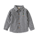 Children's Checked Shirt with Collar Cotton Long Sleeve Top for Boys Baby Casual Button Up Various Colours 2