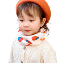 Children's Circular Scarf 30 x 22 cm Cotton Overhead White with Fruit Motif Soft Comfortable Accessory for Boys and Girls Warm Elastic Scarf for Everyday Wear 2