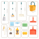 Children's Cleaning Set with Broom, Mop, Dustpan, Bucket and Accessories for Realistic Household Play 3
