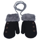 Children's Cotton Mittens with Buttons J872 13